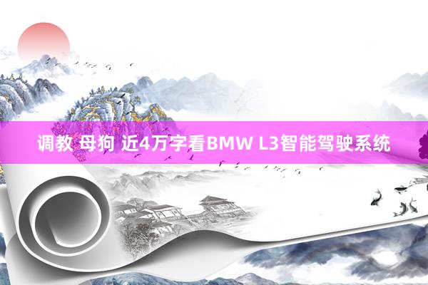 调教 母狗 近4万字看BMW L3智能驾驶系统