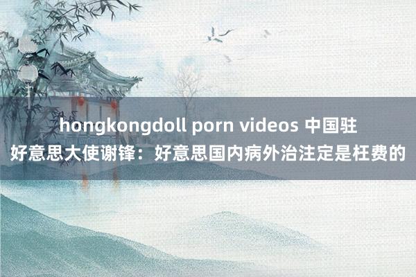 hongkongdoll porn videos 中国驻好意思大使谢锋：好意思国内病外治注定是枉费的