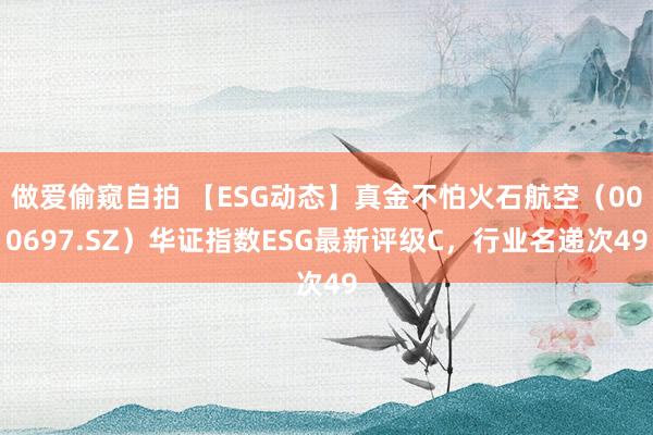 做爱偷窥自拍 【ESG动态】真金不怕火石航空（000697.SZ）华证指数ESG最新评级C，行业名递次49