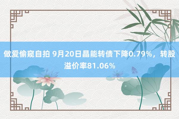 做爱偷窥自拍 9月20日晶能转债下降0.79%，转股溢价率81.06%