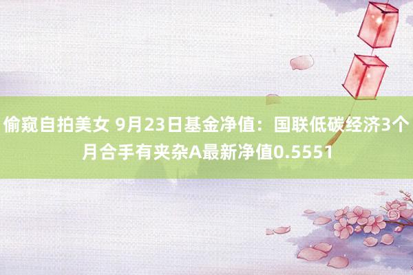 偷窥自拍美女 9月23日基金净值：国联低碳经济3个月合手有夹杂A最新净值0.5551