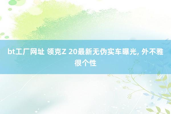 bt工厂网址 领克Z 20最新无伪实车曝光， 外不雅很个性