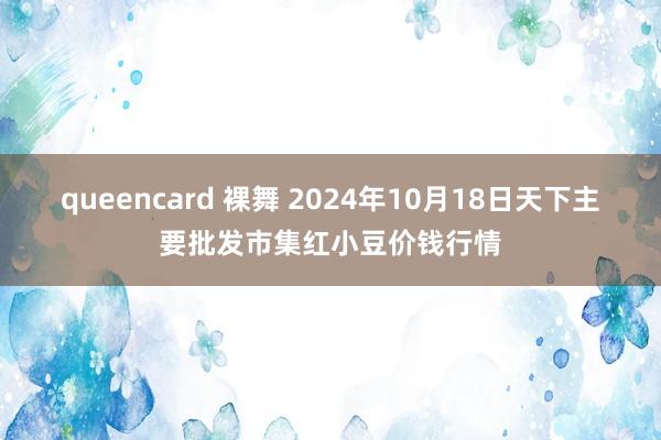 queencard 裸舞 2024年10月18日天下主要批发市集红小豆价钱行情