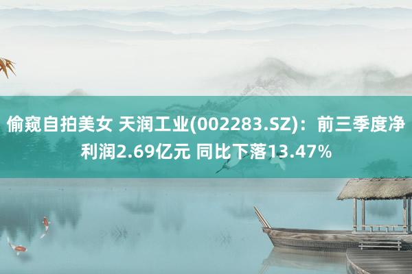 偷窥自拍美女 天润工业(002283.SZ)：前三季度净利润2.69亿元 同比下落13.47%