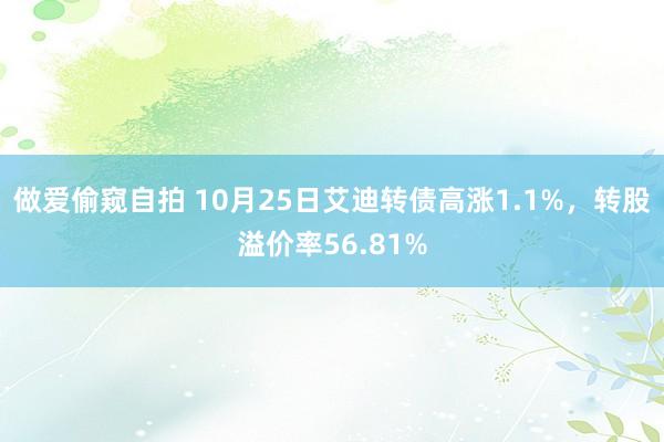 做爱偷窥自拍 10月25日艾迪转债高涨1.1%，转股溢价率56.81%