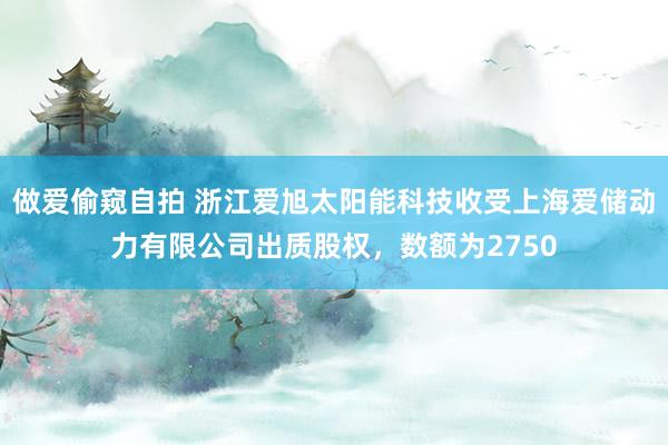 做爱偷窥自拍 浙江爱旭太阳能科技收受上海爱储动力有限公司出质股权，数额为2750