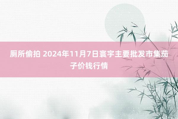 厕所偷拍 2024年11月7日寰宇主要批发市集茄子价钱行情