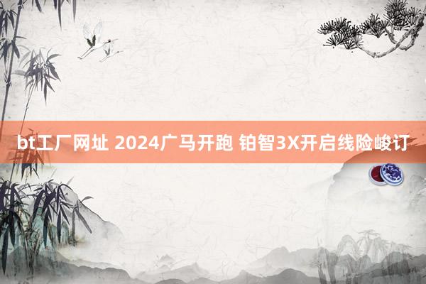 bt工厂网址 2024广马开跑 铂智3X开启线险峻订