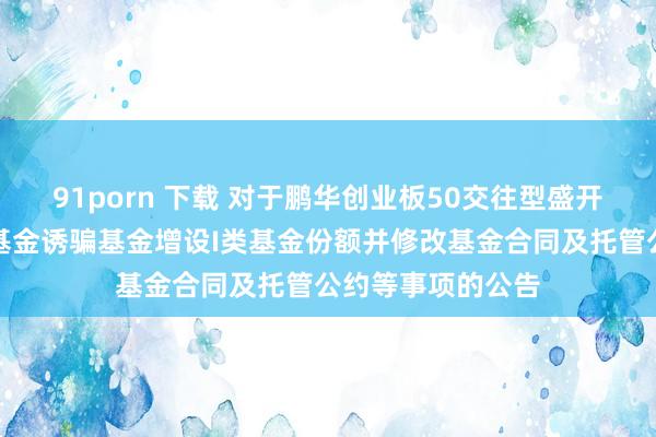 91porn 下载 对于鹏华创业板50交往型盛开式指数证券投资基金诱骗基金增设I类基金份额并修改基金合同及托管公约等事项的公告