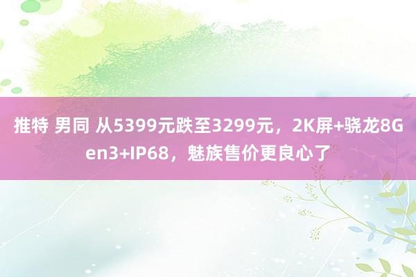 推特 男同 从5399元跌至3299元，2K屏+骁龙8Gen3+IP68，魅族售价更良心了