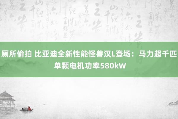 厕所偷拍 比亚迪全新性能怪兽汉L登场：马力超千匹 单颗电机功率580kW