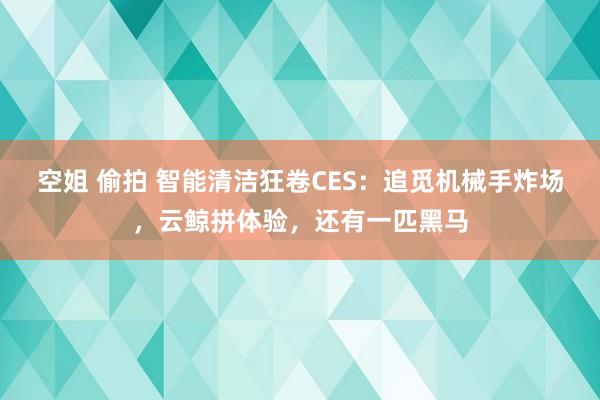 空姐 偷拍 智能清洁狂卷CES：追觅机械手炸场，云鲸拼体验，还有一匹黑马