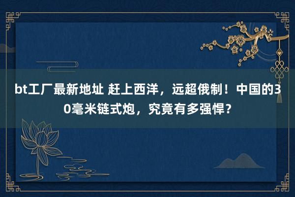 bt工厂最新地址 赶上西洋，远超俄制！中国的30毫米链式炮，究竟有多强悍？