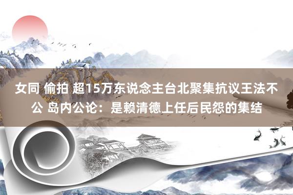 女同 偷拍 超15万东说念主台北聚集抗议王法不公 岛内公论：是赖清德上任后民怨的集结