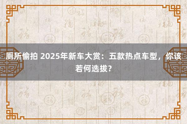 厕所偷拍 2025年新车大赏：五款热点车型，你该若何选拔？