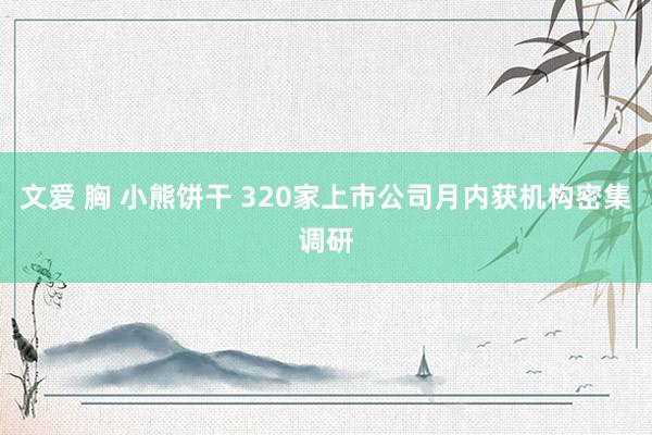 文爱 胸 小熊饼干 320家上市公司月内获机构密集调研